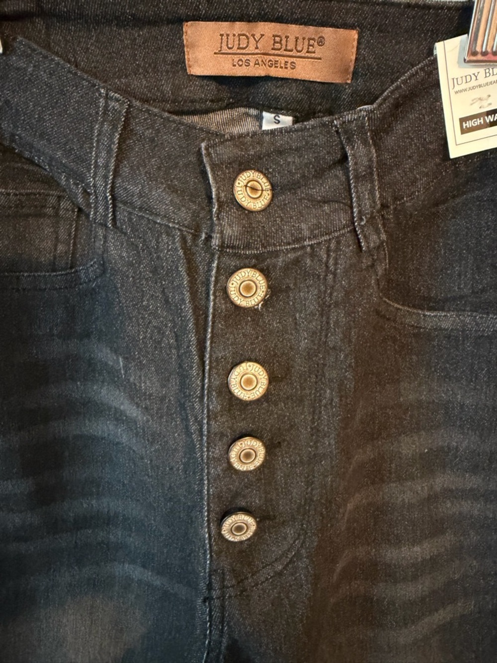 ⚡️NWT Judy Blue High Rise Button-Fly Jeans in Dark Gray Wash - Picture 3 of 5